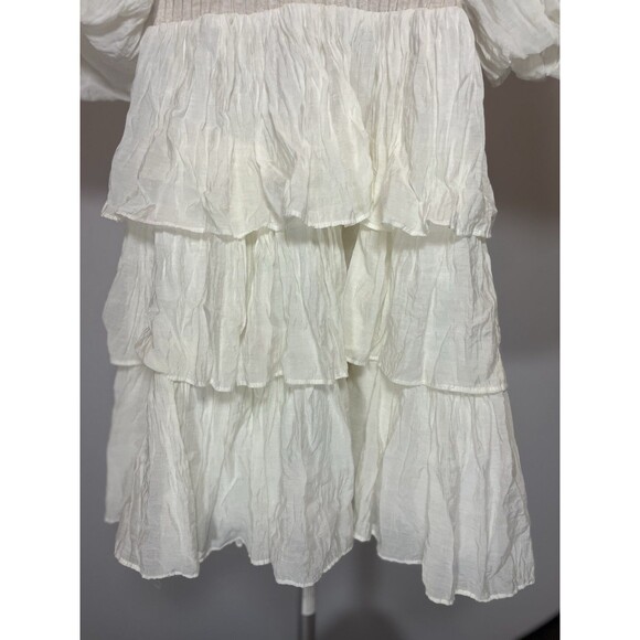 Sofie The Label Cream Babydoll Trapeze Style Tiered Dress- Size Small - Picture 4 of 9